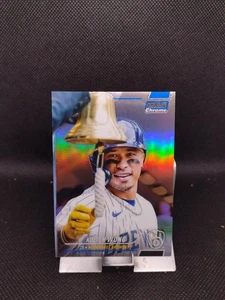 2022 Topps Stadium Club Chrome #320 KOLTEN WONG Blue Refractor SP /199 - Picture 1 of 5