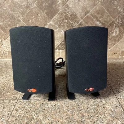 Klipsch ProMedia 2.1 THX Satellite Speakers Pair w/ Stands Tested Speakers ONLY - Image 1 of 4