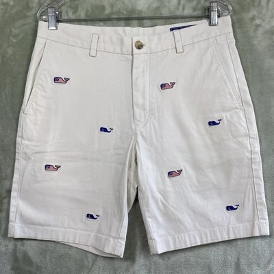 Pantalones Cortos Vineyard Vines Para Hombre 32x9 Beige Breaker Ballena Bordados Preppy Golf Foto 1 de 4