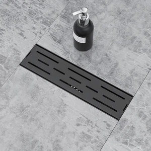 Drenaje de ducha lineal negro mate de 12 pulgadas, SUS304 acero inoxidable rectangular Sho... - Imagen 1 de 6