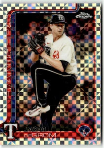 2025 Topps Chrome MLB No. 214 Jacob DeGrom Checkerboard Refractor - Bild 1 von 2