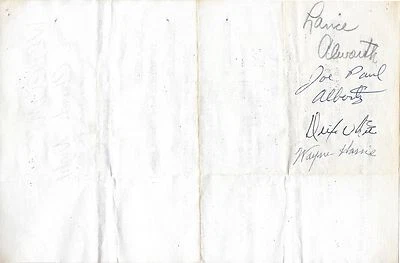 Lance Alworth Wayne Harris + Signed 1960 Arkansas Football Paper BAS Beckett COA - Image 1 of 4