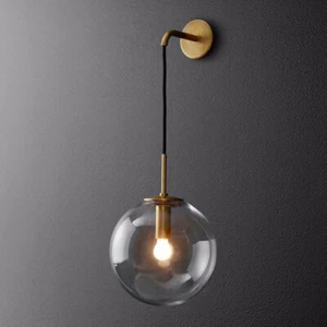 Indoor Wall Light Bedroom Wall Lamp Shop Wall Lighting Hallway Glass Wall Sconce - Picture 1 of 7