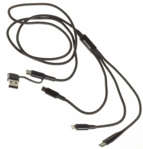 Original Skoda USB Ladekabel 4 in 1 USB C microUSB  USB Adapter Verbindungskabel - Bild 1 von 1