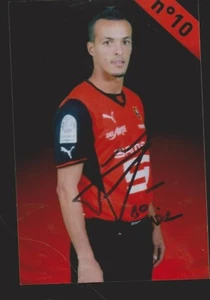 FOOTBALL PHOTO FOUED KADIR STADE RENNAIS SIGNATURE ORIGINALE - Picture 1 of 1
