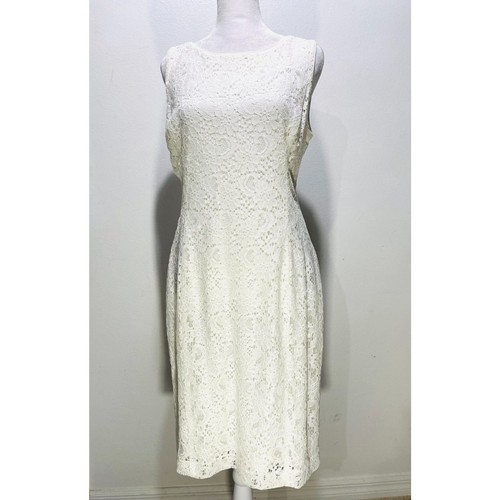 OFF WHITE Lauren ralph lauren abito allacciato bianco sporco festa country cottage sposa donna 10