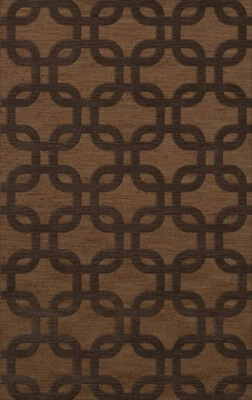 Yellow Rectangles Loops Rounded Squares Transitional Area Rug Geometric DV7 - Image 1 of 2