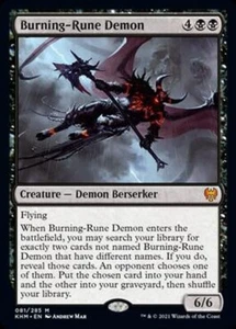RUSH Magic Card ENGLISH Burning-Rune Demon KHM - Bild 1 von 1