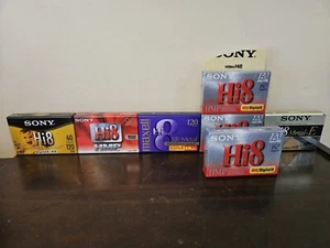 NEW Mixed Lot of 7 Sony CAMCORDER TAPES 8mm Hi8 MP - Picture 1 of 1