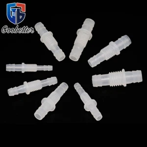 Connettore paratia plastica dritto spinato filettato raccordo e dado ingresso uscita - Foto 1 di 9