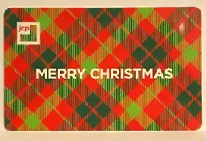 JC Penney JCP Merry Christmas! Festive Red & Green Plaid Holidays 2013 Gift Card - Picture 1 of 1