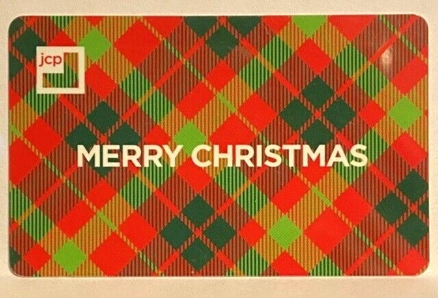 JC Penney JCP Merry Christmas! Festive Red & Green Plaid Holidays 2013 Gift Card - Image 1 of 1