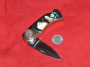 Marilyn Monroe 7", 3" Blade Western Movie Locking Folding Knife Plastic Metal VG - Picture 1 of 7