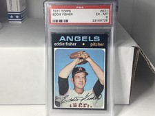 1971 Topps Eddie Fisher PSA 6 EX-MT #631 Angels HIGH NUMBER SP