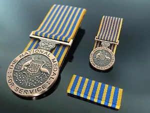National Medal Set | Court Mounted | Service | Military | ADF | Full Size | Mini - Bild 1 von 3