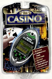 Neu 7 in 1 Casino Handheld elektronisch 2003 Blackjack Ziehen Poker Slots Baccarat - Bild 1 von 8