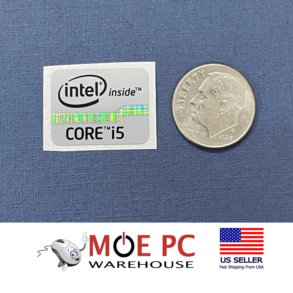 Laptop Intel Core i5 Sticker 21x15.5mm Silver Version New & Genuine USA Seller - Image 1 of 1