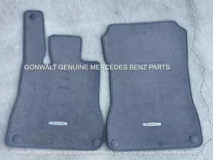 OE 23168032019F87 Mercedes Benz Genuine SL550 2014 Front Floor Mats Set 2 Black - Foto 1 di 3