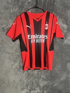 Puma AC Milan 21/22 Home Adult Jersey Size Small Red And Black Sportswear - Picture 1 of 12