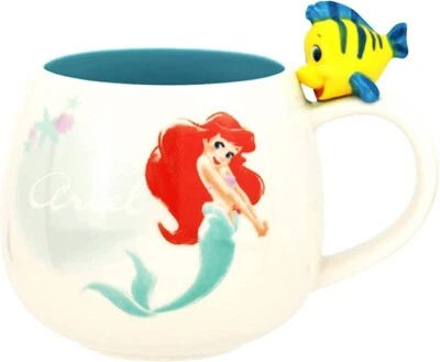 Taza de café Disney Princesa Sirenita Ariel y platija taza de cerámica taza 300 ml Foto 1 de 4