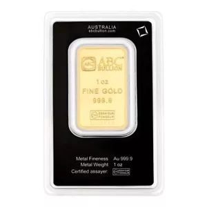 1 Ounce 999.9 Fine Gold ABC Bullion Minted Tablet Ingot Bar Sealed & Certified - Picture 1 of 4