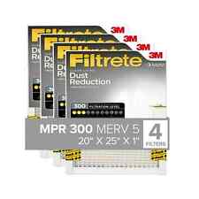 Filtrete 20x25x1 Air Filter, MPR 300 MERV 5, Clean Living dust reduction, 4 Pcs.