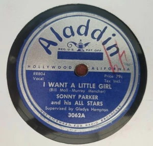 78 SONNY PARKER ALL STARS SAD FEELING I WANT A LITTLE GIRL ALADDIN BLUE 3062 - Picture 1 of 2
