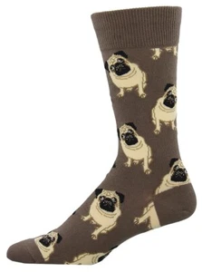 Socksmith Mens Socks – Pugs Brown Dog AU Size 7-12.5 - Picture 1 of 2