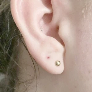 ORECCHIO A SFERA A CUPOLA 5mm, Acciaio chirurgico 14g. Tutte le lunghezze. - Foto 1 di 9