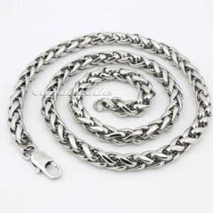 Edelstahl Durchmesser 5,0 mm Halskette Biker Punk Schmuck 5D017D 18" ~ 36" BZ - Bild 1 von 14