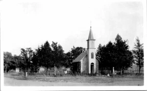 RPPC Postcard 1940 Smallest Church In America Winneshiek County Festima IA - Picture 1 of 2