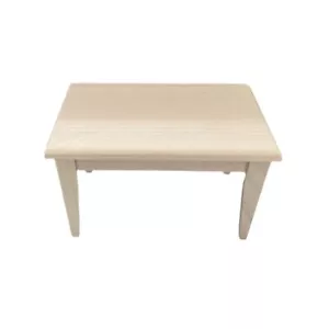 Puppenstubentisch Maßstab 1/12, Puppenmöbeltisch weiß Tisch, Holztisch - Bild 1 von 4