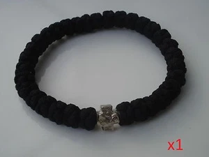 1x serbian orthodox black church bracelet greek ,russian chotki - Picture 1 of 4