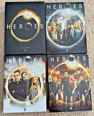 Heroes DVD Seasons 1-4 Complete Boxed Sets TV Series NBC *USED EXCELLENT* - Image 1 of 4