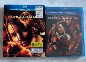 The Hunger Games / Catching Fire Blu-Ray Lot Jennifer Lawrence, Liam Hemsworth - Imagen 1 de 3