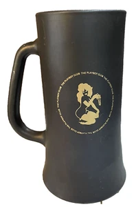 Vintage “THE PLAYBOY CLUB" Collectible Black Matte Beer Mug - Picture 1 of 5