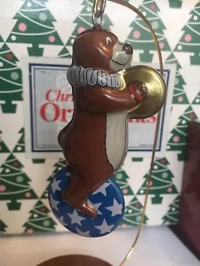 Big Top Bear Toys of tin Christmas Hallmark Keepsake Ornament New In Box - Foto 1 di 12