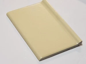 Vtg 1 AO Ceramic Tile - Canary Yellow Matte Cove Edge 6 x 4 1/8 Wide Rectangle - Picture 1 of 4