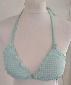 Top de bikini acolchado sin cables Boux Avenue 'Paros triángulo a cuadros como nuevo mezcla talla 10 - Imagen 1 de 9