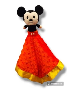 Hallmark Itty Bittys Mickey Mouse Security Blanket Disney Minky Dot Lovey Red - Picture 1 of 8