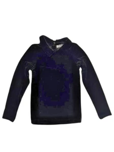 Coco Blanc Black Velvet Collared Top Uni Size 7 NWT - Picture 1 of 2