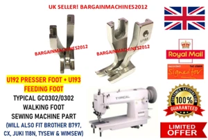 U192 PRESSER FOOT+U193 FEEDING FOOT TYPICAL WALKING FOOT SEWING MACHINE PART - Picture 1 of 3
