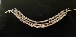 Collana girocollo spirale vintage anni 50 3 fili semi perline - Foto 1 di 2