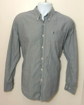Mens NAUTICA Classic Fit Long Sleeve Dress Shirt Button Down Striped 16 34/35 - Image 1 of 4