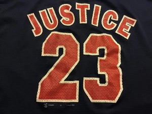 CLEVELAND INDIANS MLB MESH DAVID JUSTICE #23 V JERSEY BY SPORT ATTACK MEN'S M - Picture 1 of 6