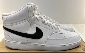 NIKE Court Vision Mid NN Mens Basketball Shoe DN3577-101 Wht /Blk NWD free SHIP! - Picture 1 of 5