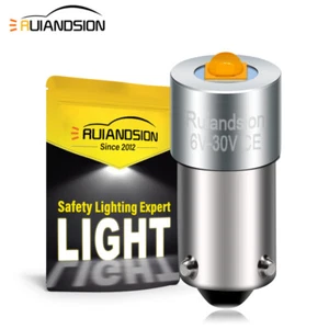 Ruiandsion BAY9S LED Bulb Car Indicator Light H21W License Plate Light 6V 3000K - Foto 1 di 11