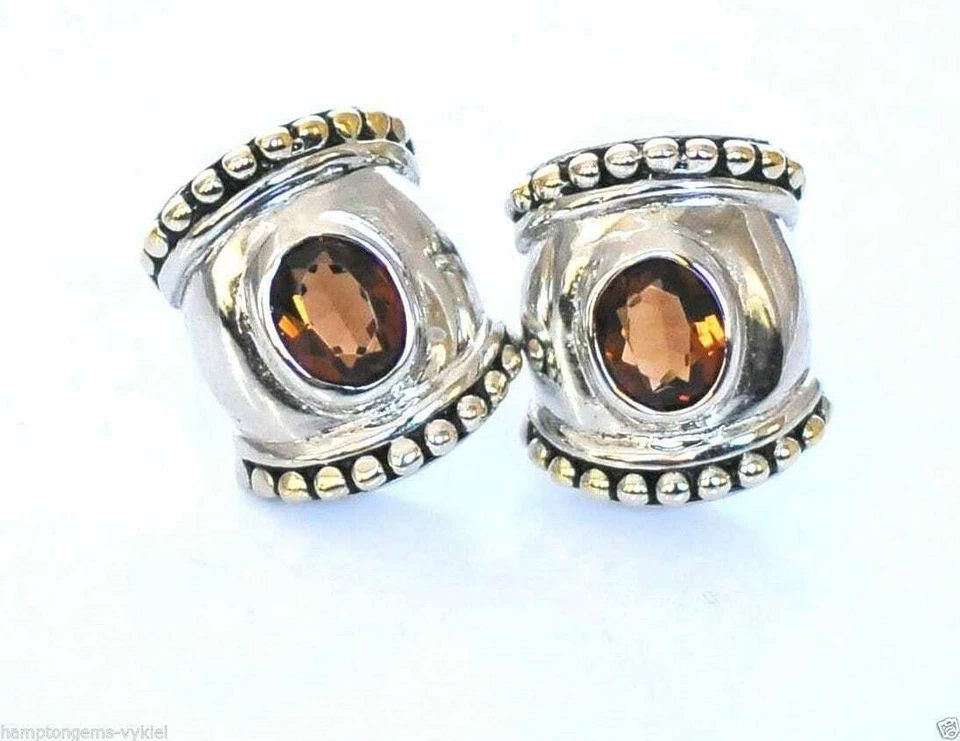 PENDIENTE PERFORADO JOSEPH ESPOSITO VINTAGE, PLATA BRILLANTE CON TOPACIO C... Foto 1 de 1