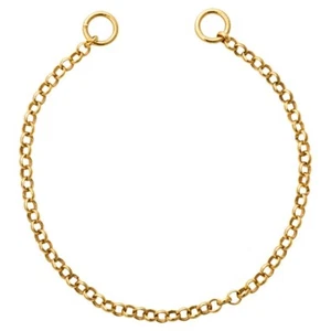 Nikki Lissoni Yellow Gold Plated Round Cable Tag Bracelet 11cm - Picture 1 of 2