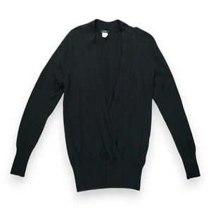 J Crew Womens Sweater V-Neck Pullover Black Size Medium Wool/Cashmere - Picture 1 of 5